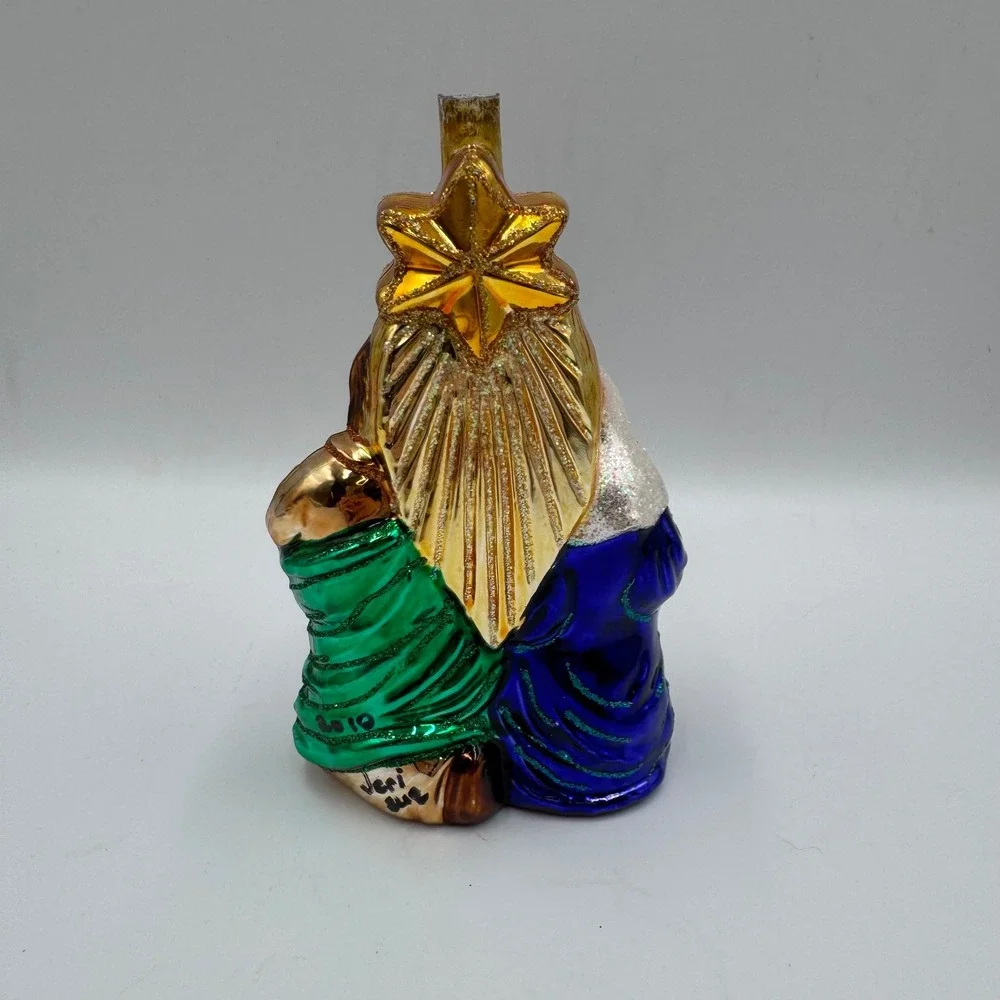 Old World Christmas Nativity Ornament Glass Holy Family Star Missing Hanger - Picture 2 of 7